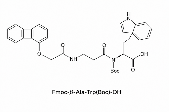 Fmoc-β-Ala-Trp ((Boc) -OH अशुद्धता अनुसंधान के लिए Fmoc-Trp ((Boc) -OH HPLC 99+