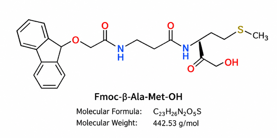 पेप्टाइड अनुसंधान अशुद्धता Fmoc-β-Ala-Met-OH HPLC 99+